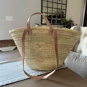 French Farmers Market Tan Woven Tote